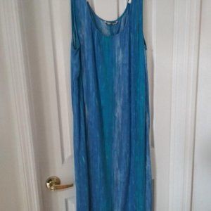 Blue Green sleeveless beach dress with matching blouse  Size XL